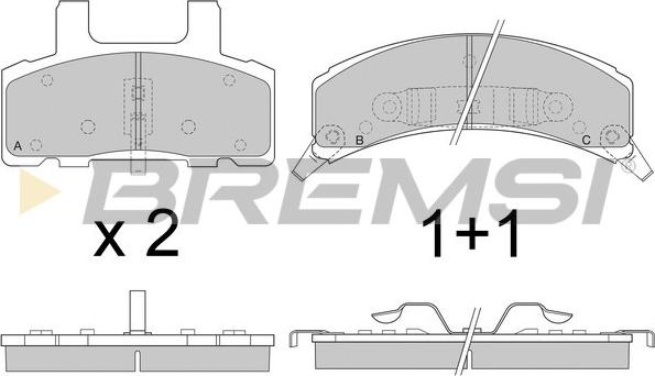 Bremsi BP2790 - Гальмівні колодки, дискові гальма autocars.com.ua
