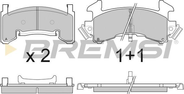 Bremsi BP2796 - Гальмівні колодки, дискові гальма autocars.com.ua