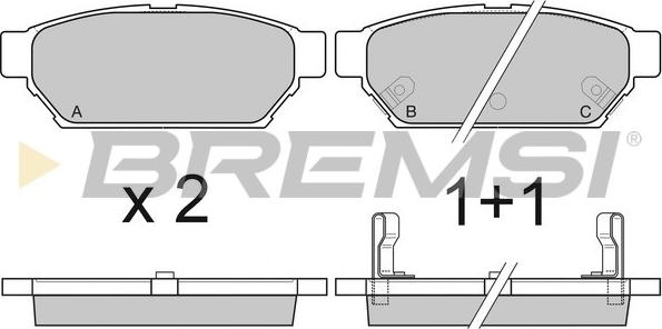 Bremsi BP2800 - Гальмівні колодки, дискові гальма autocars.com.ua