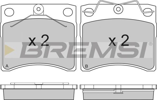 Bremsi BP2802 - Гальмівні колодки, дискові гальма autocars.com.ua