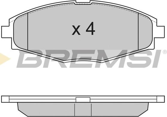 Bremsi BP2804 - Гальмівні колодки, дискові гальма autocars.com.ua