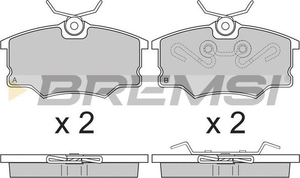 Bremsi BP2805 - Гальмівні колодки, дискові гальма autocars.com.ua