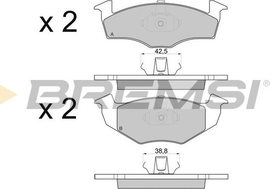 Bremsi BP2808 - Гальмівні колодки, дискові гальма autocars.com.ua