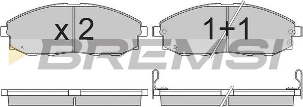 Bremsi BP2828 - Тормозные колодки, дисковые, комплект autodnr.net