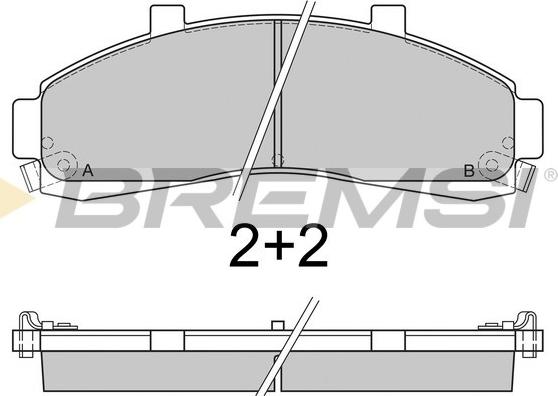 Bremsi BP2829 - Тормозные колодки, дисковые, комплект autodnr.net