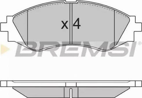 Bremsi BP2833 - Гальмівні колодки, дискові гальма autocars.com.ua