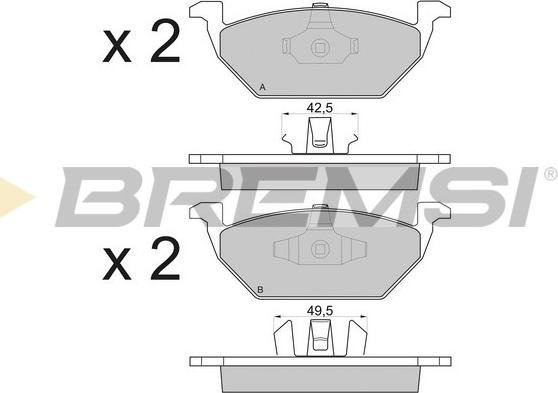 Bremsi BP2835 - Тормозные колодки перед. Caddy III-Golf V-Octavia-A3 03- autocars.com.ua