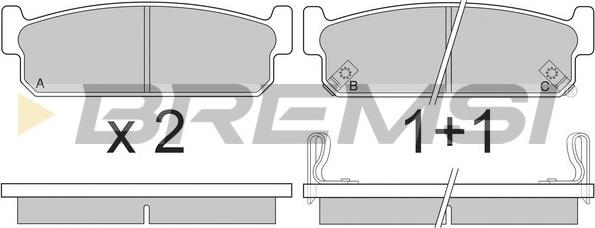 Bremsi BP2860 - Гальмівні колодки, дискові гальма autocars.com.ua