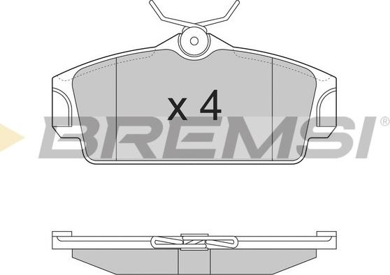 Bremsi BP2862 - Тормозные колодки, дисковые, комплект autodnr.net
