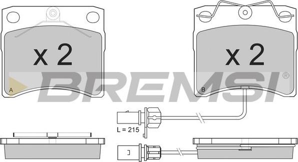 Bremsi BP2869 - Гальмівні колодки, дискові гальма autocars.com.ua