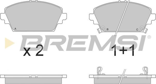 Bremsi BP2870 - Гальмівні колодки, дискові гальма autocars.com.ua