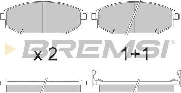 Bremsi BP2871 - Гальмівні колодки, дискові гальма autocars.com.ua