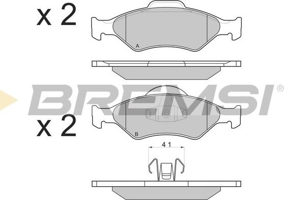 Bremsi BP2873 - Тормозные колодки перед. Fiesta IV 95-03 ATE 54.5x151x18.5 autocars.com.ua