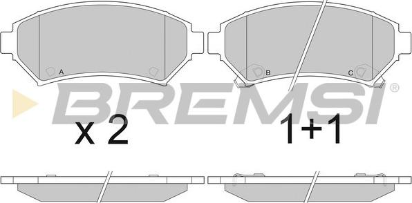 Bremsi BP2876 - Гальмівні колодки, дискові гальма autocars.com.ua