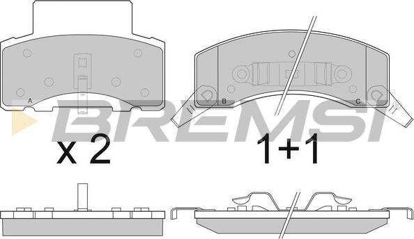 Bremsi BP2886 - Гальмівні колодки, дискові гальма autocars.com.ua