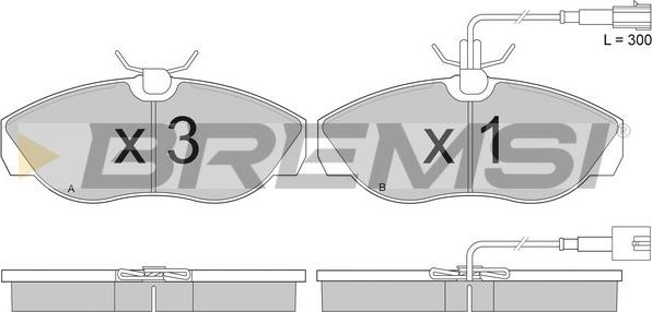 Bremsi BP2888 - Тормозные колодки перед. Ducato-Boxer 94-02 1.4t autocars.com.ua