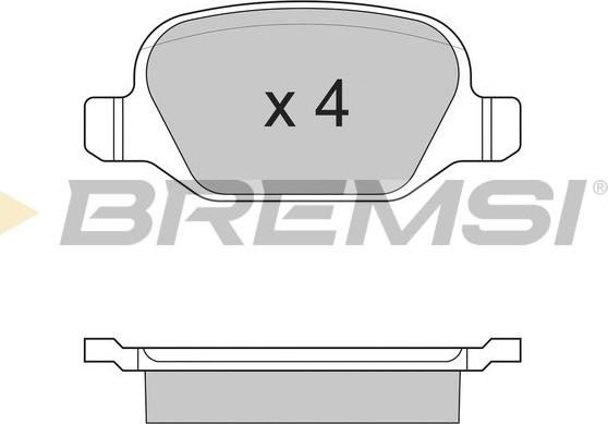 Bremsi BP2890 - Тормозные колодки перед. Fiat Linea 07--Lybra 99- autocars.com.ua