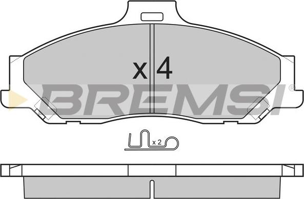 Bremsi BP2905 - Гальмівні колодки, дискові гальма autocars.com.ua