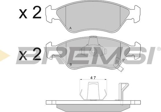 Bremsi BP2910 - Гальмівні колодки, дискові гальма autocars.com.ua