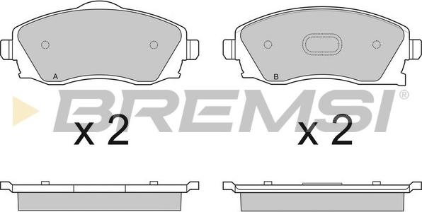 Bremsi BP2915 - Тормозные колодки, дисковые, комплект autodnr.net