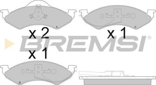 Bremsi BP2919 - Тормозные колодки, дисковые, комплект autodnr.net