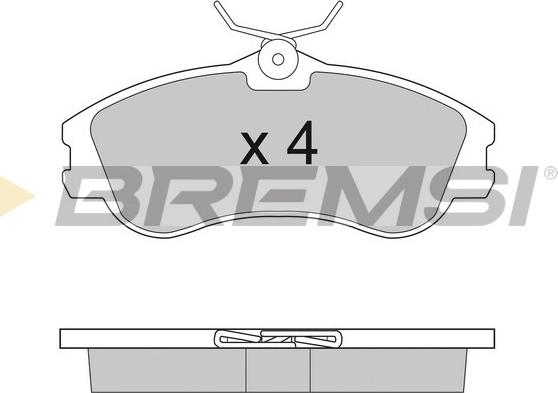Bremsi BP2921 - Гальмівні колодки, дискові гальма autocars.com.ua