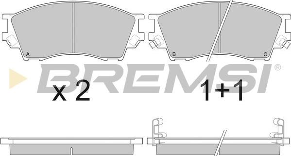 Bremsi BP2923 - Гальмівні колодки, дискові гальма autocars.com.ua