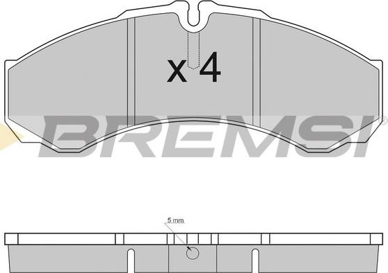 Bremsi BP2925 - Гальмівні колодки, дискові гальма autocars.com.ua