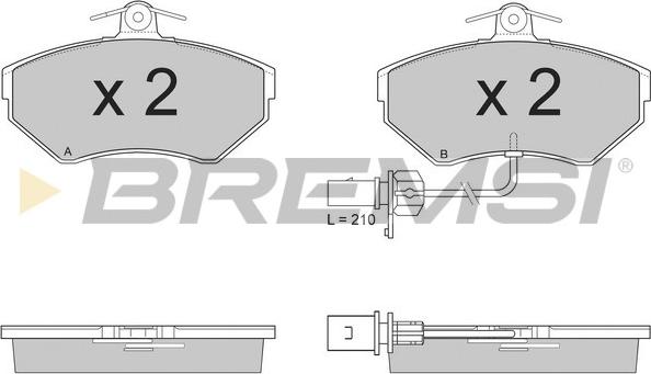 Bremsi BP2935 - Гальмівні колодки, дискові гальма autocars.com.ua