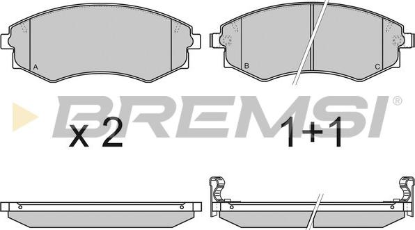 Bremsi BP2941 - Гальмівні колодки, дискові гальма autocars.com.ua
