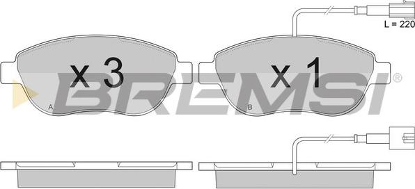 Bremsi BP2943 - Гальмівні колодки, дискові гальма autocars.com.ua