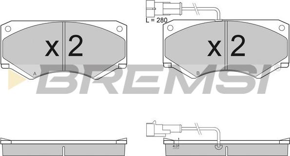 Bremsi BP2948 - Тормозные колодки, дисковые, комплект autodnr.net