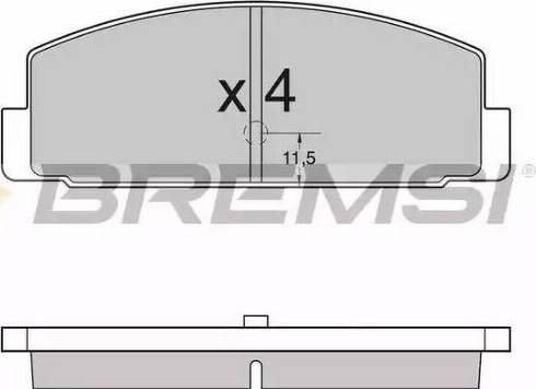 Bremsi BP2954 - Тормозные колодки, дисковые, комплект autodnr.net