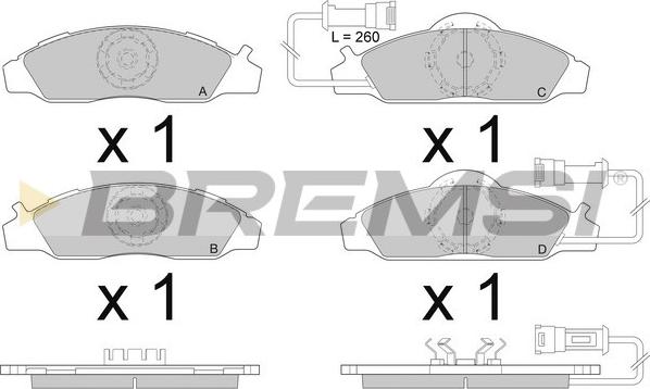 Bremsi BP2955 - Гальмівні колодки, дискові гальма autocars.com.ua