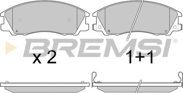 Bremsi BP2971 - Тормозные колодки, дисковые, комплект autodnr.net