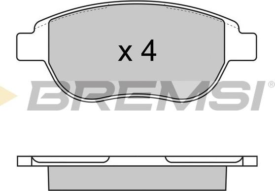 Bremsi BP2972 - Тормозные колодки, дисковые, комплект autodnr.net