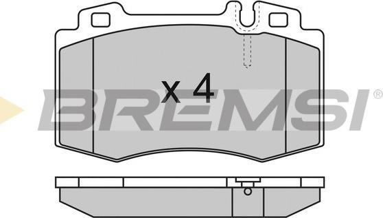 Bremsi BP2986 - Тормозные колодки, дисковые, комплект autodnr.net