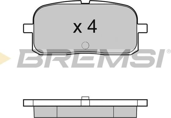 Bremsi BP2988 - Тормозные колодки, дисковые, комплект autodnr.net