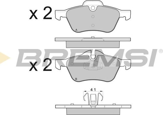 Bremsi BP2995 - Гальмівні колодки, дискові гальма autocars.com.ua