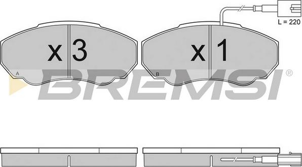 Bremsi BP2997TR - Гальмівні колодки, дискові гальма autocars.com.ua