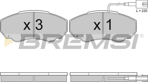 Bremsi BP2997 - Гальмівні колодки, дискові гальма autocars.com.ua