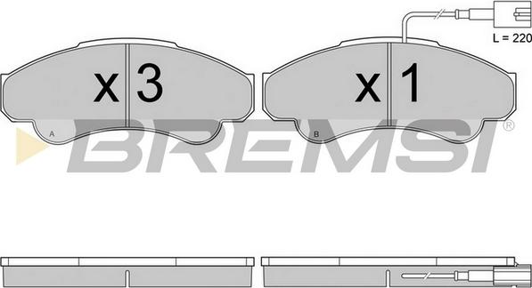 Bremsi BP2998TR - Тормозные колодки, дисковые, комплект autodnr.net