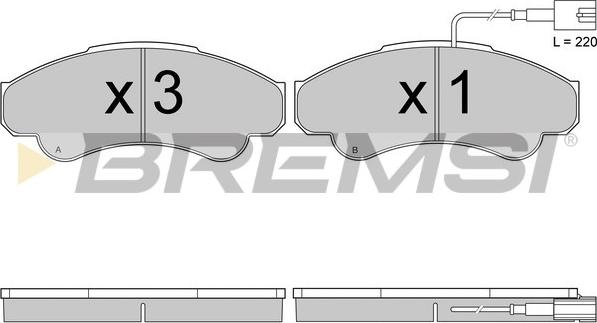 Bremsi BP2998 - Гальмівні колодки, дискові гальма autocars.com.ua