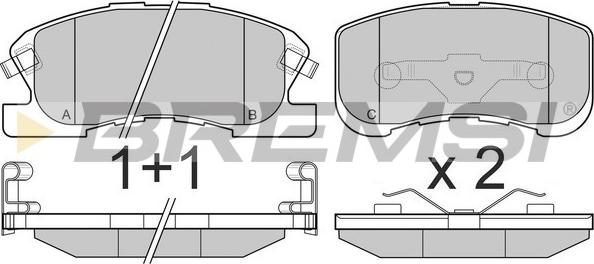 Bremsi BP3018 - Гальмівні колодки, дискові гальма autocars.com.ua