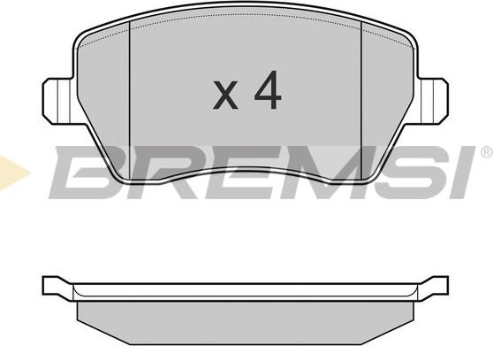 Bremsi BP3026 - Тормозные колодки, дисковые, комплект autodnr.net