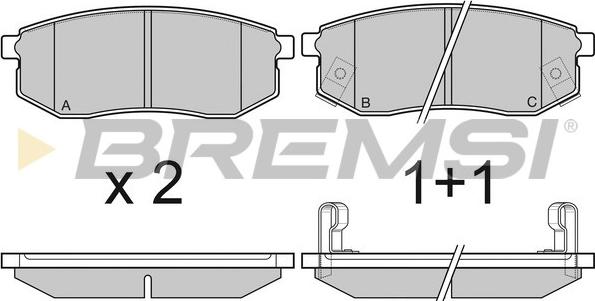 Bremsi BP3029 - Тормозные колодки, дисковые, комплект autodnr.net