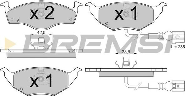 Bremsi BP3031 - Гальмівні колодки, дискові гальма autocars.com.ua