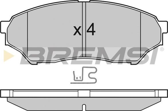 Bremsi BP3036 - Тормозные колодки, дисковые, комплект autodnr.net