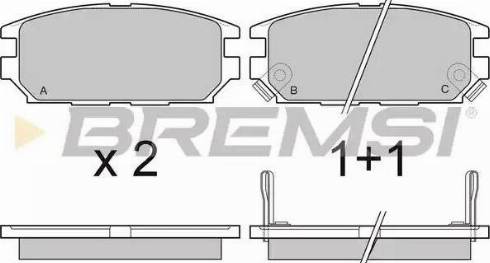 Bremsi BP3046 - Гальмівні колодки, дискові гальма autocars.com.ua