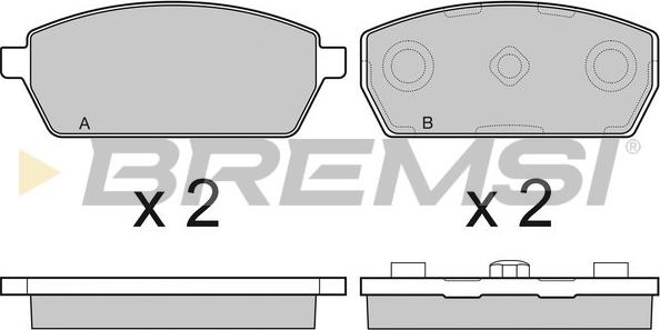 Bremsi BP3047 - Гальмівні колодки, дискові гальма autocars.com.ua